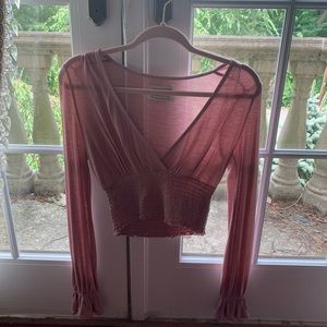 mauve long sleeve top